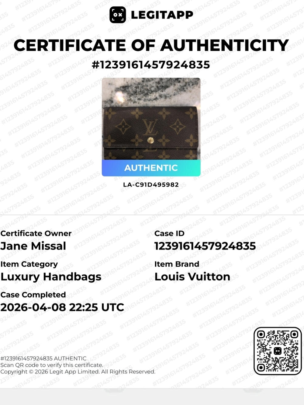 Louis Vuitton Brown Classic Monogram Wallet - COA - EUC - Picture 3 of 13